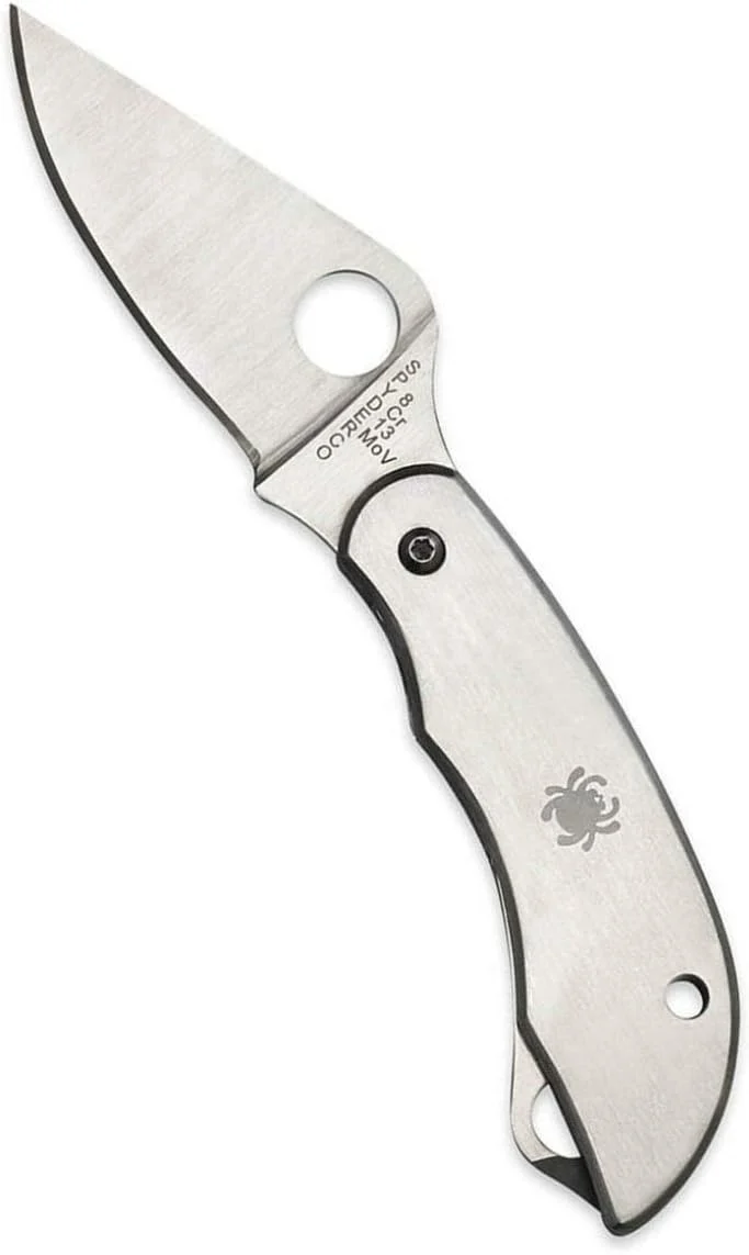 Spyderco ClipiTool Multi-Functional Stainless Steel Utility Pocket Knife with 2″ Steel Blade and Screwdriver/Bottle Opener – PlainEdge – C175P