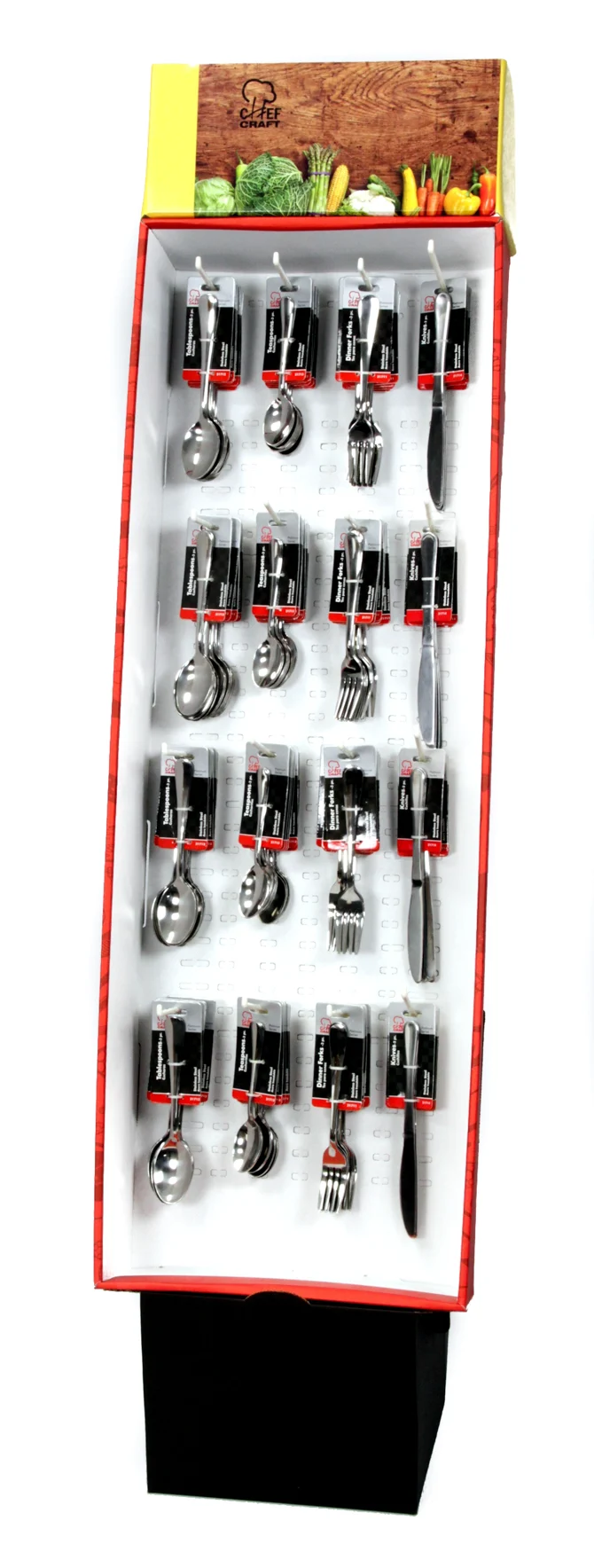 Stainless Steel Flatware in Floor Display