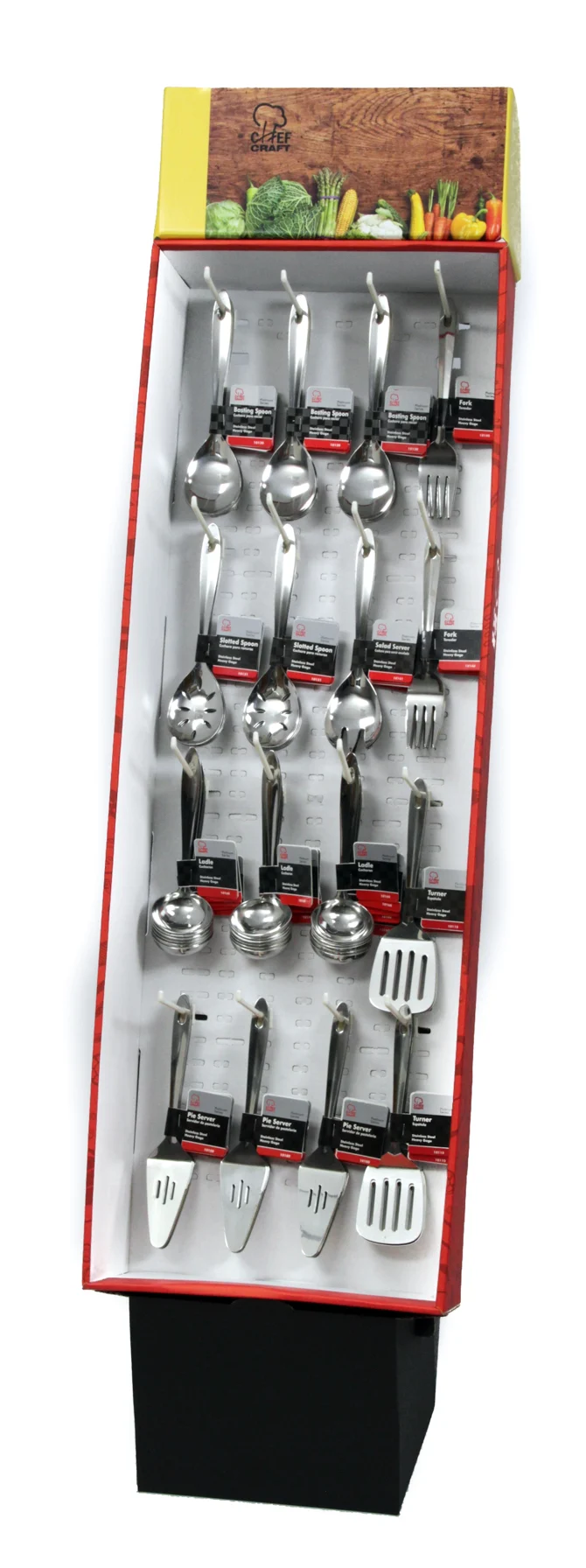 Stainless Steel Serving Tools in Floor Display