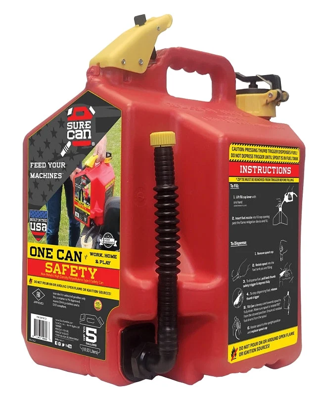 SUREcan SUR5SFG2 Safety Can, 5 gal, HDPE, Red