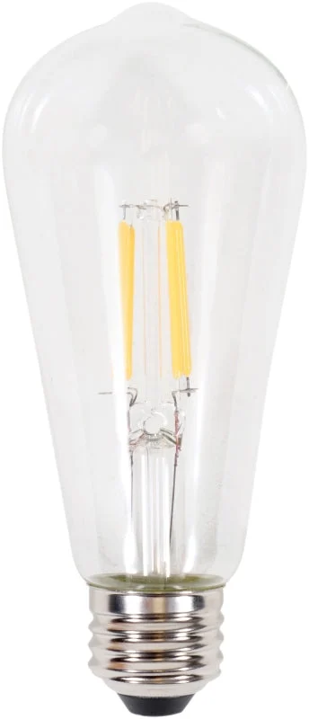 Sylvania 40771 Decorative Natural LED Bulb, ST19 Lamp, 40 W Equivalent, E26 Medium Lamp Base, Dimmable, Clear