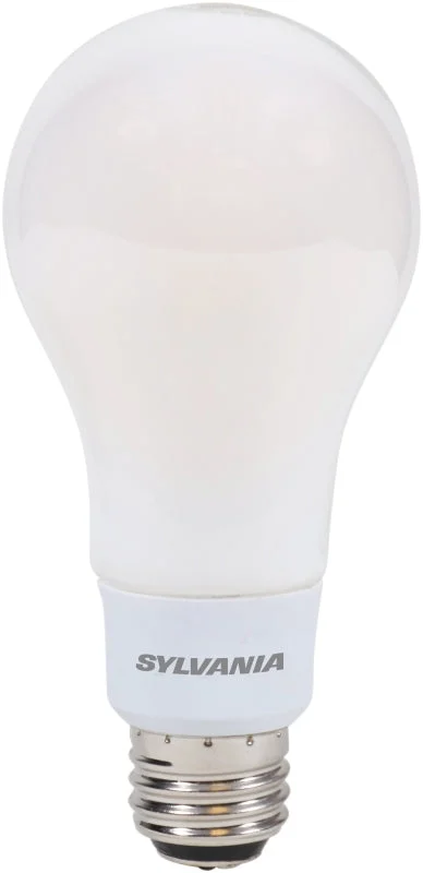 Sylvania 40777 LED Bulb, 3-Way, A21 Lamp, 100 W Equivalent, E26 Medium Lamp Base, Dimmable, Frosted, Soft White