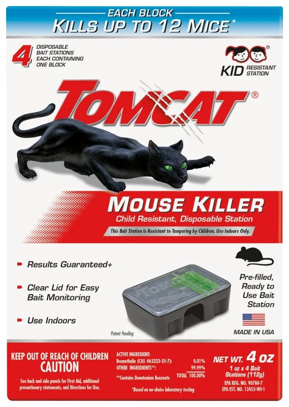 Tomcat 0371610 Disposable Mouse Bait Station, 1 oz Bait, Emerald Green