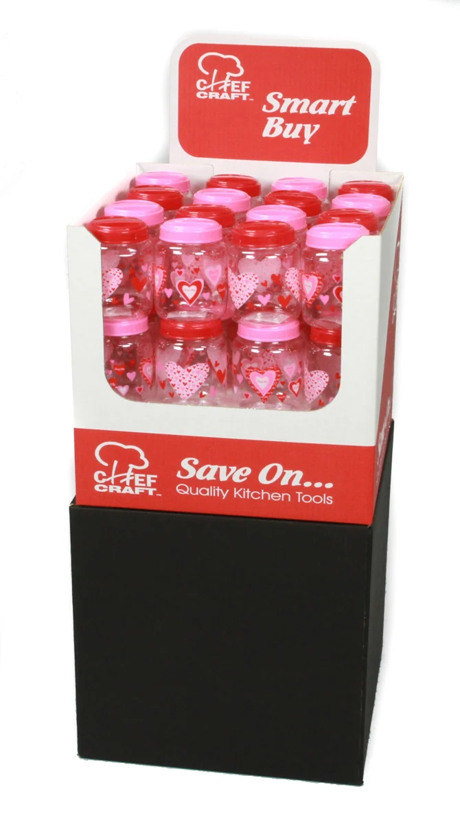 Valentine Storage Jars in Floor Display
