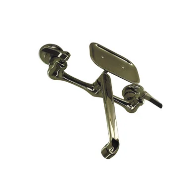 Wall Mount Sink Faucet w/ 12" Spout and Soap Dish- Chrome Plated- Lead Free