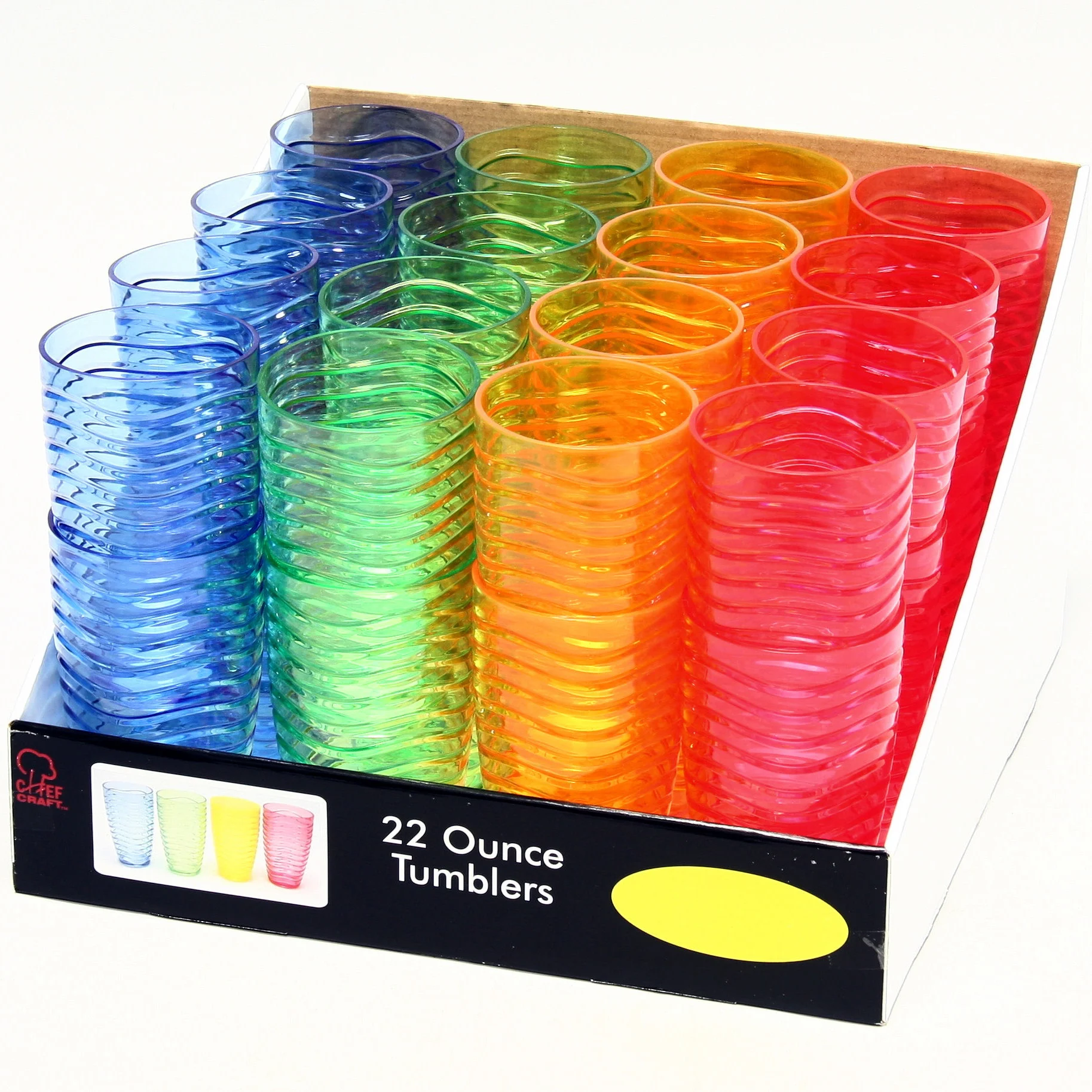 Wave Tumblers PDQ in Shelf Display