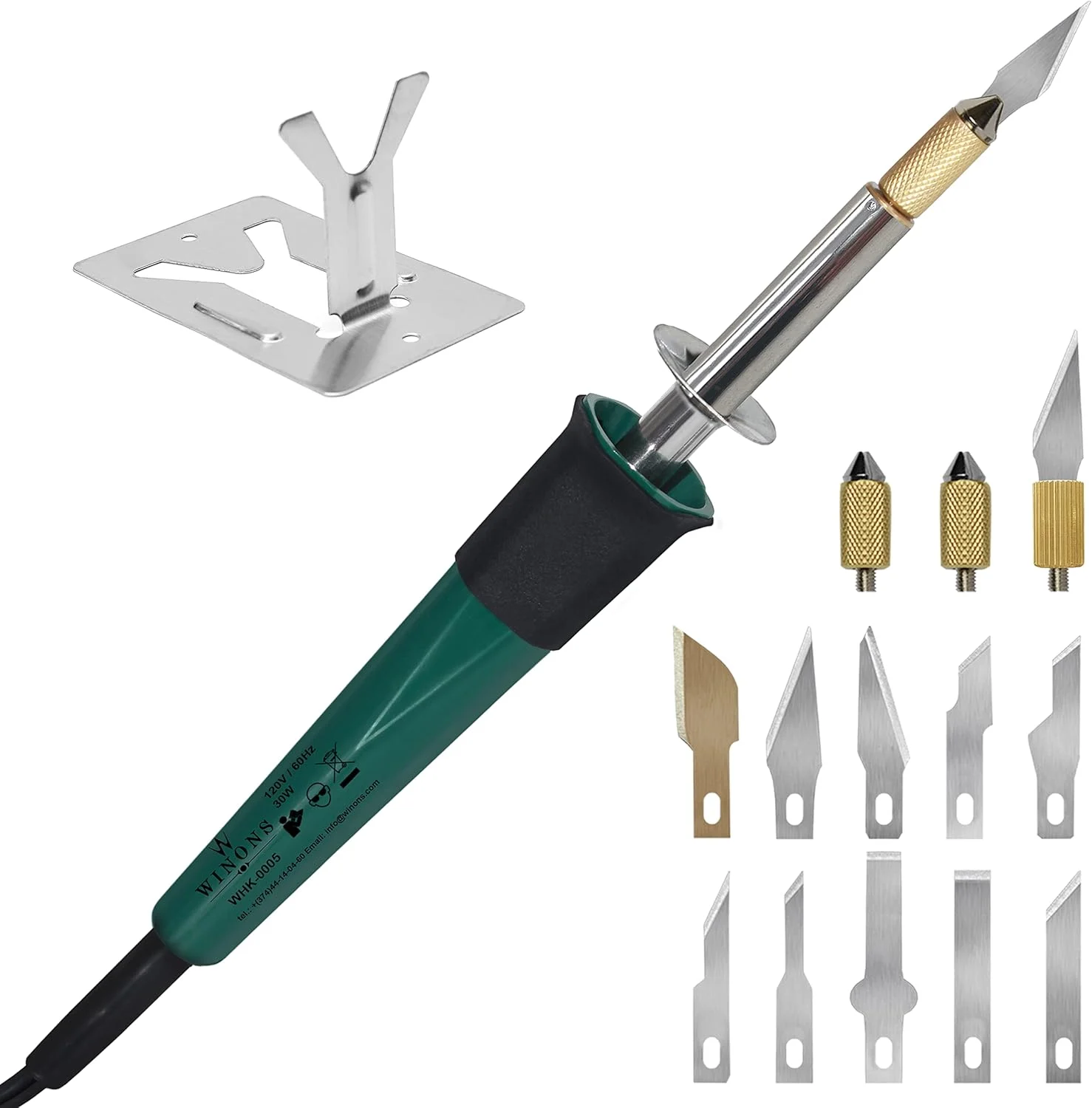 WINONS Hot Knife Cutting Tool, WHK0005 Plastic Cutter also Effective for Foam Board and Stencil (Kit of 19)