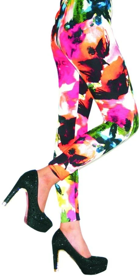 Women's Fashion Leggings - Colorful Print