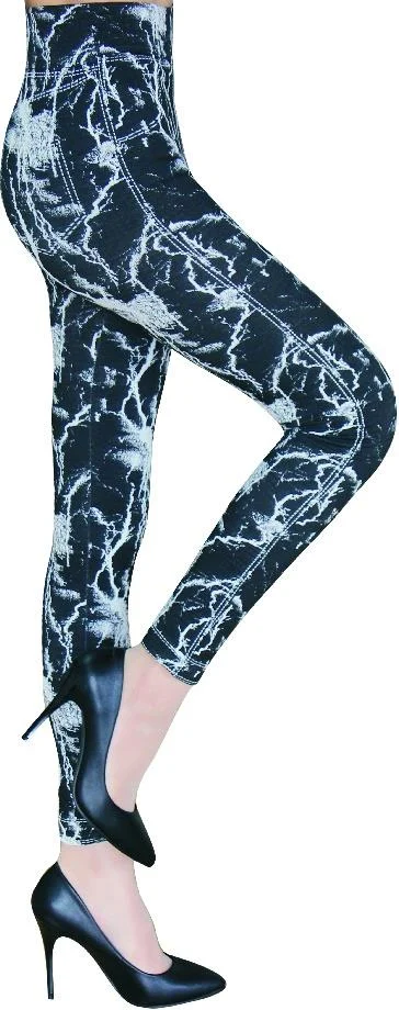 Women's Jean Leggings - Destroyed Look
