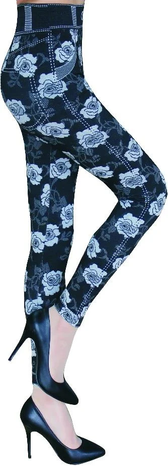 Women's Jean Leggings - Floral Print
