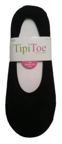 Women's No-Show Ped Sock Footliners w/ Silicone Heel Grip - Size 9-11 - 5-Pair Packs