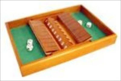 Wooden Double Shut The Box Dice Table Top Game