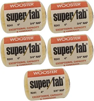 Wooster Genuine 4" Super/Fab 3/4" Nap Roller Cover 5-Pack, R241-4-5PK