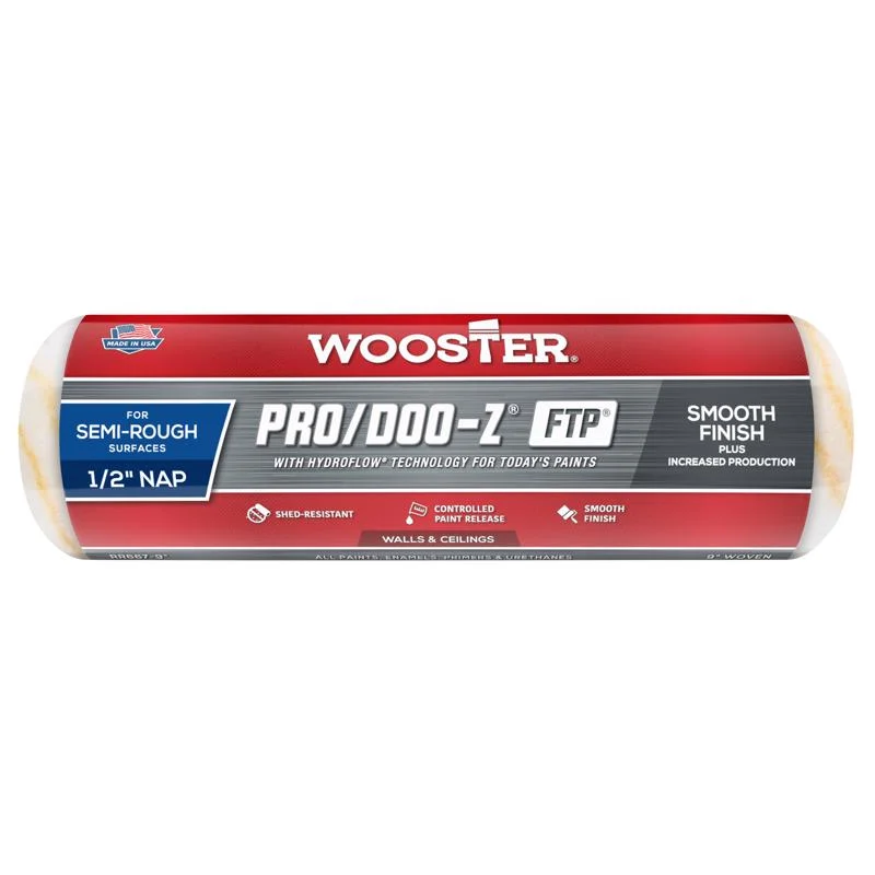 Wooster Pro/Doo-Z FTP Synthetic Blend 9 in. W X 1/2 in. Paint Roller Cover