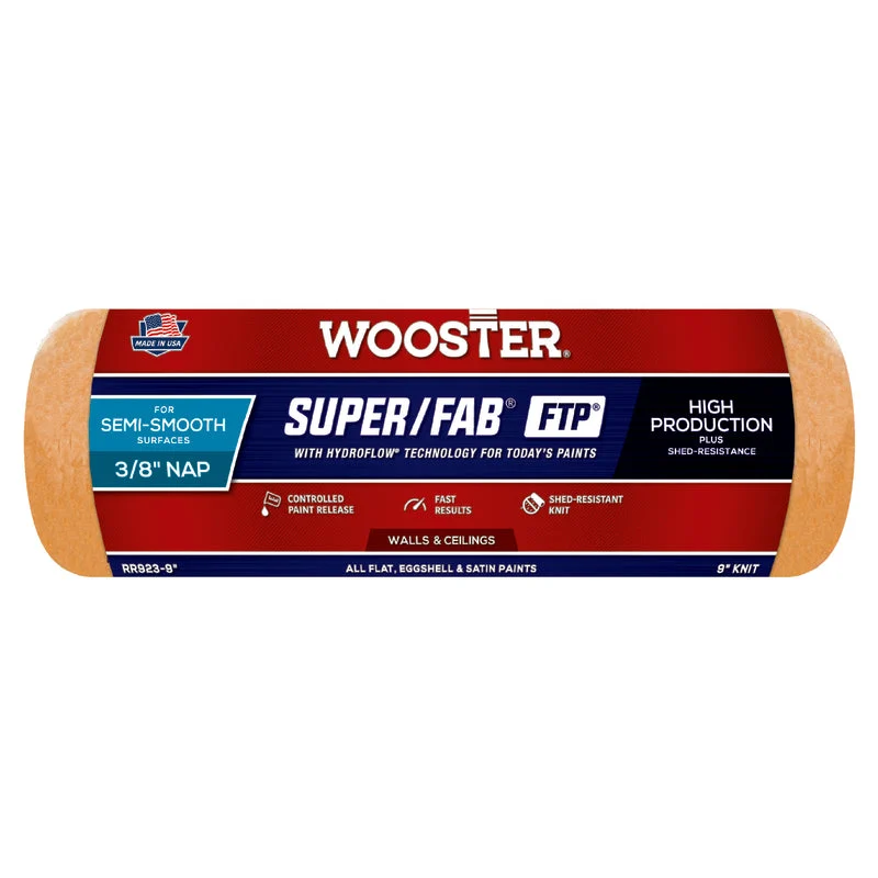 Wooster Super/Fab Fabric 9 in. W X 3/8 in. Paint Roller Cover