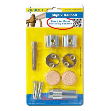 Zipbolt 13.810 Slipfix Railbolt, Connects Handrail to Newel Post, 5 Packs