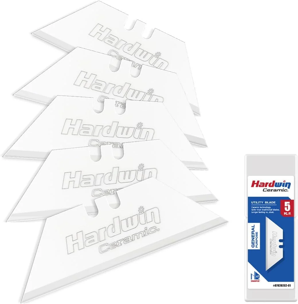 Zirconia Ceramic Blades – 5Pack Replacement Utility Blades for Utility Knives, Ceramic Craft, Precision Box Cutter, Durable Craft Knife